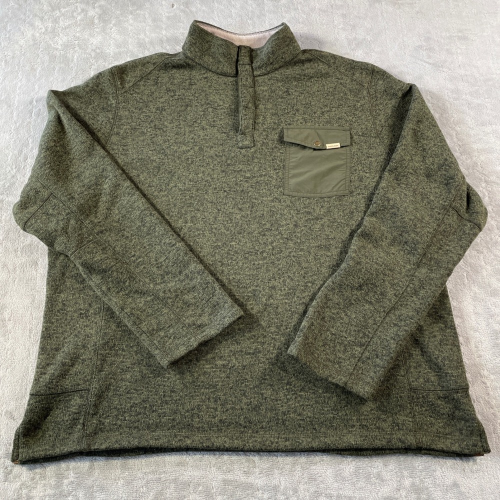 Woolrich Green V-Neck Sweater